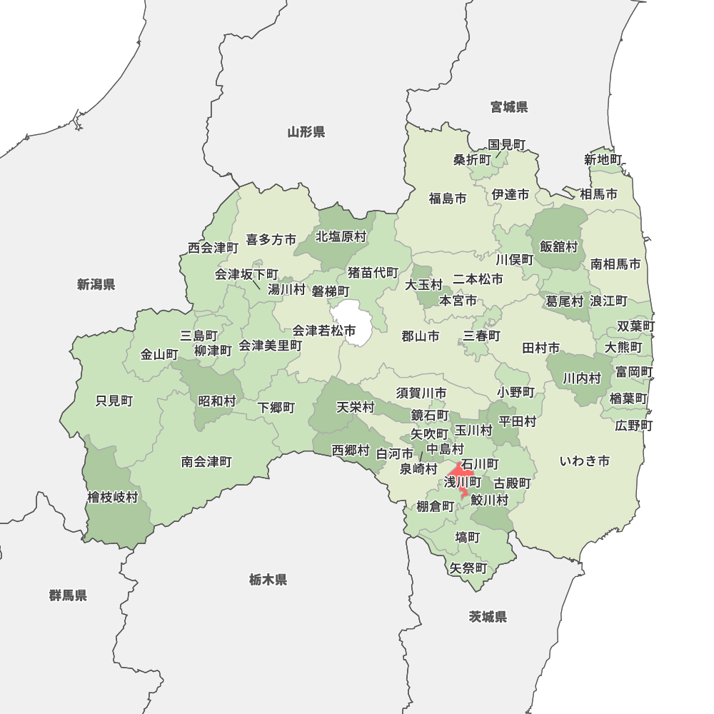 福島県の地図