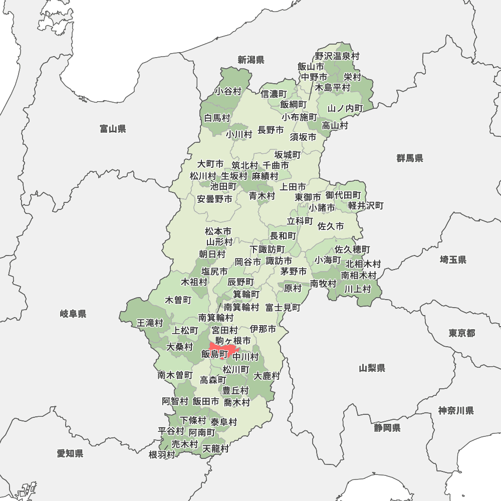 長野県の地図