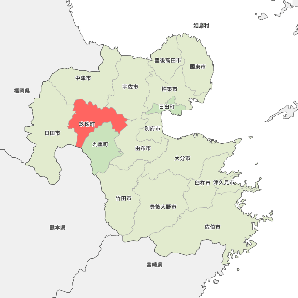 大分県の地図