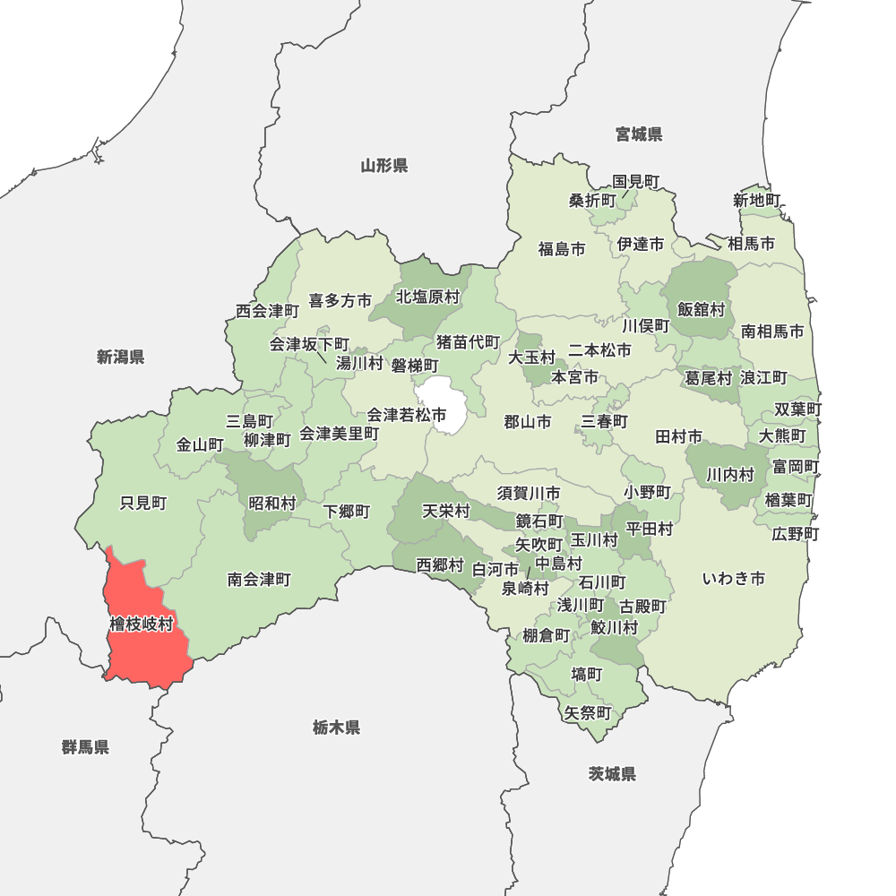 福島県の地図